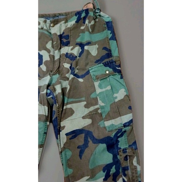 Vintage Military BDU Pants Woodland Camo Men’s Medium 35x32 Cargo Army Style - Picture 4 of 11